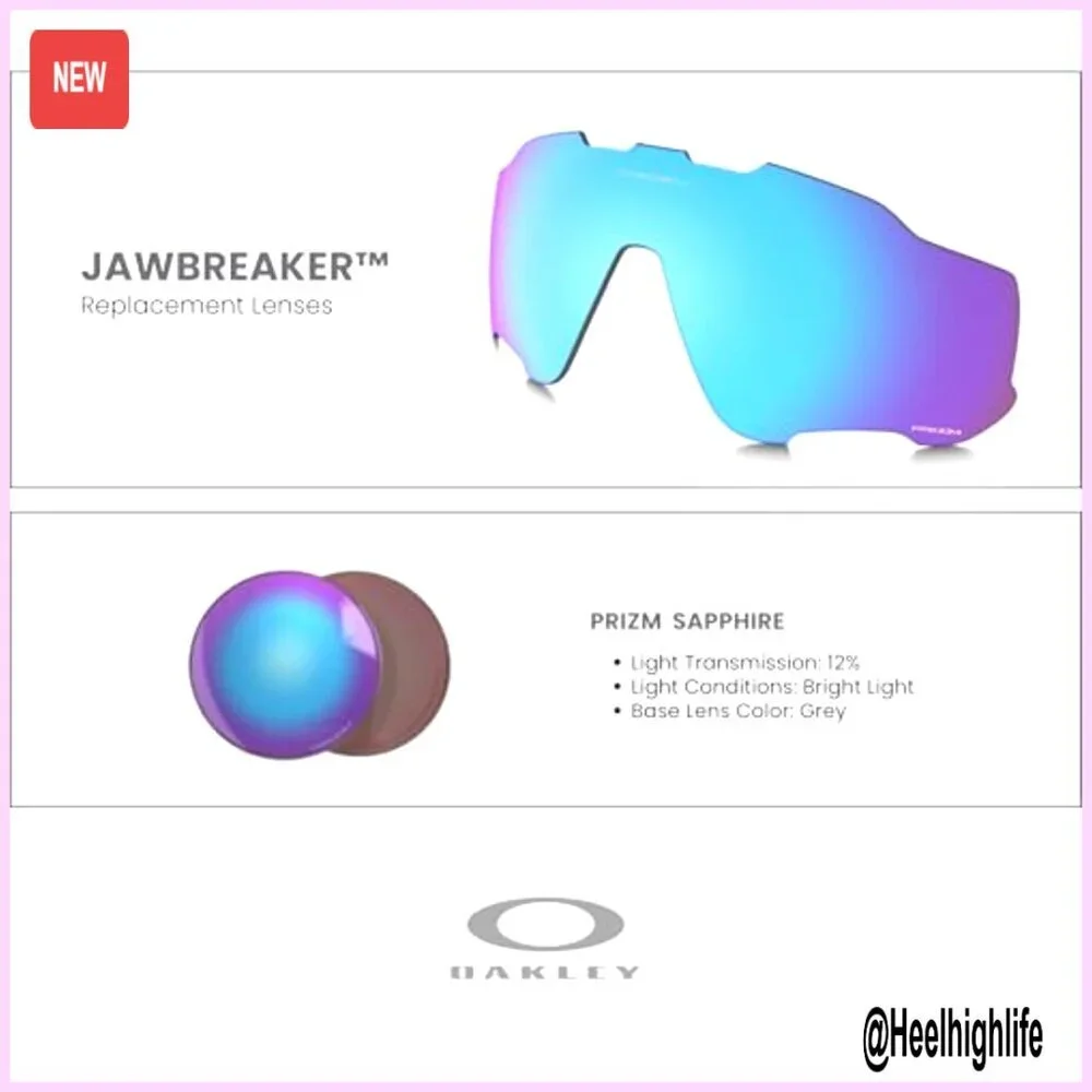 Replacement Sunglass Lenses with Microfiber Pouch for Jawbreaker